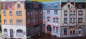 Preview: LGB / II  Grossbahn Hintergrund zweiseitig Stadthäuser 1 / Landschaft Leporello