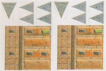 N Zwei Motive Wasserturm Bastelbogen / Schloßburg