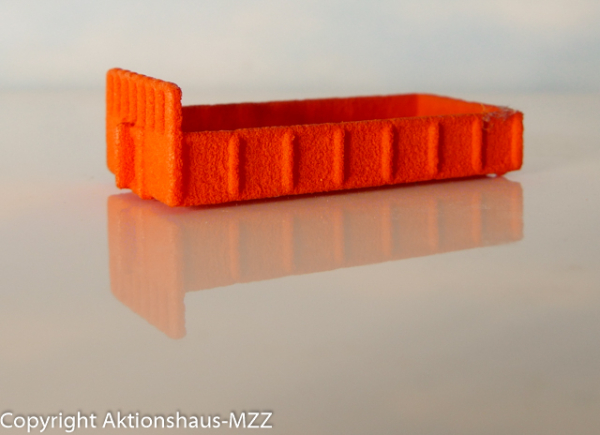 Abrollmulde flach, kurz mit Gitter