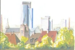 542552 Zwei Motive  Stadt Silhouette